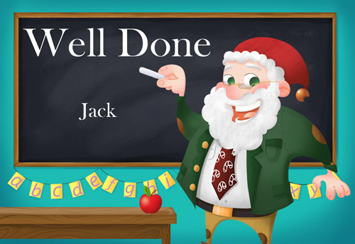 Well Done at School Postcard Background