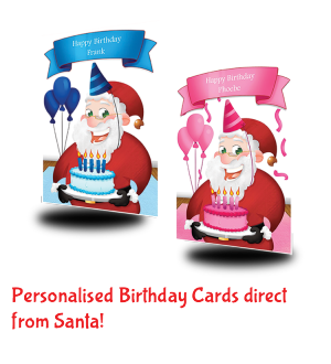 Personalised Birthday Cards From Santa Claus