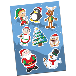 Santa Sticker Set